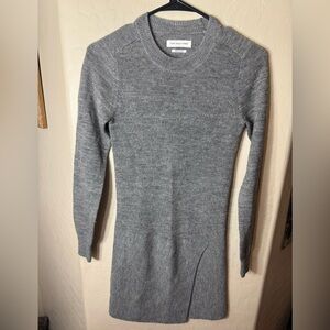 Isabel Marant Etoile Gray Wool Alpaca Blend Knit Long Sleeve Sweater Dress 34